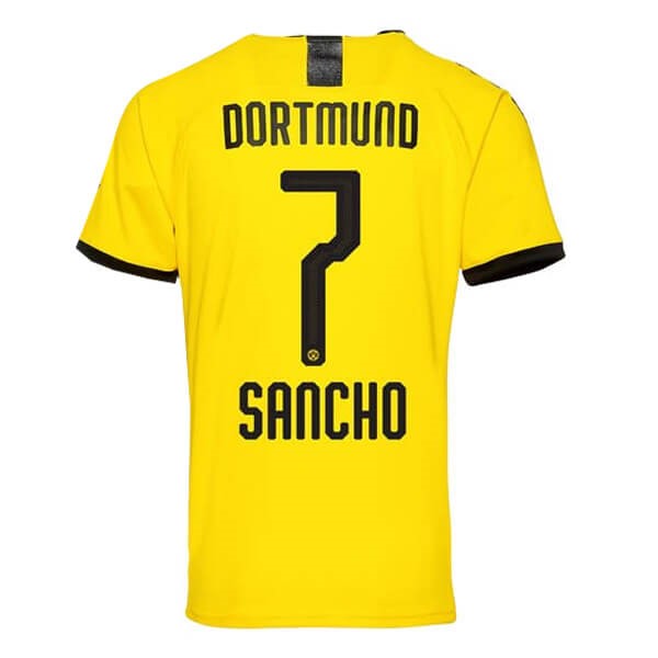 Tailandia Replicas Camiseta Borussia Dortmund NO.7 Sancho 1ª 2019/20 Amarillo